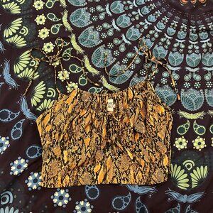 Snake Print Crop Top